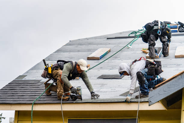 Professional Gutter Installation technician working in Cherry Valley, CA
